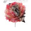 Flor de flamenca en tonos rosas y gris