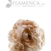 Ivory flamenco flower with gold highlights