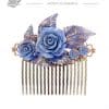 Peinecillo de flamenca azul ducado con reflejos oro