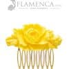 Peinecillo de flamenca de resina amarillo
