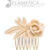 Beige resin flamenco comb