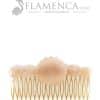 Peinecillo de flamenca de resina cristal beige