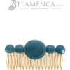 Peinecillo de flamenca de resina cristal zafiro