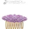 Peinecillo de flamenca de resina malva