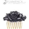 Peinecillo de flamenca de resina negro