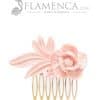 Peinecillo de flamenca de resina rosa palo