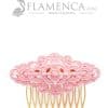 Peinecillo de flamenca de resina rosa palo