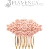 Peinecillo de flamenca de resina rosa palo