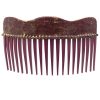 Flamenca wave comb with burgundy cracked and golden highlights