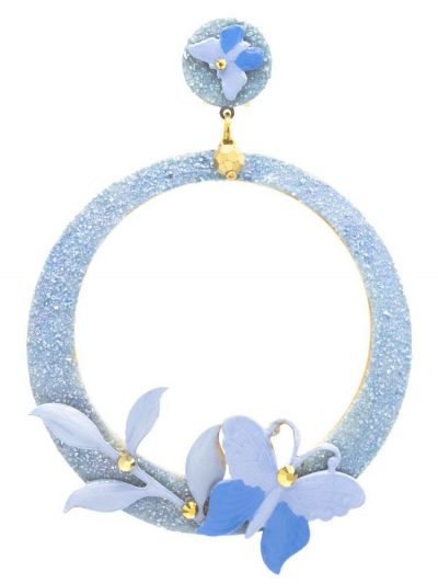 Celestial flamenco earring with butterfly