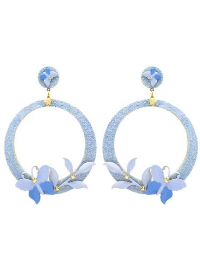 Celestial flamenco earring with butterfly