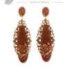 Burgundy flamenco earring with gold reflection