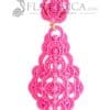 Fucsia resin flamenco earring