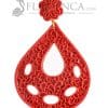 Garnet resin flamenco earring