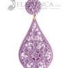 Mauve resin flamenco earring
