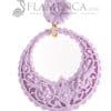 Mauve resin flamenco earring