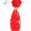 Red resin flamenco earring