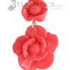 Red resin flamenco earring