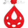 Red resin flamenco earring