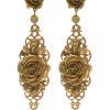 Golden flamenco earring with gold highlights