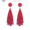 Pendiente de flamenca fucsia