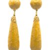 Flamenca earring cracked mustard tear