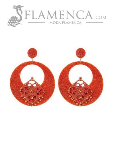 Pendiente de flamenca maquillaje