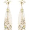 Flamenco ivory earring with golden highlights