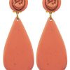 Pendiente de flamenca resina de lágrima coral