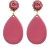 Pendiente de flamenca resina de lágrima pequeña fresa