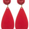 Pendiente de flamenca lágrima rojo