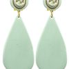 Pendiente de flamenca resina de lágrima verde pastel