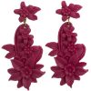Bougainvillea floral resin flamenco earring