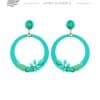 Water green flamenco earring
