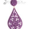 Purple resin flamenco earrings
