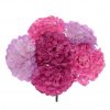 Ramillete de flamenca en tonos rosa, malva y buganvilla