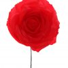 Rosa de flamenca color rojo